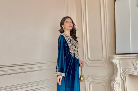 TEAL BLUE KAFTAN