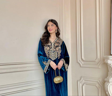 TEAL BLUE KAFTAN