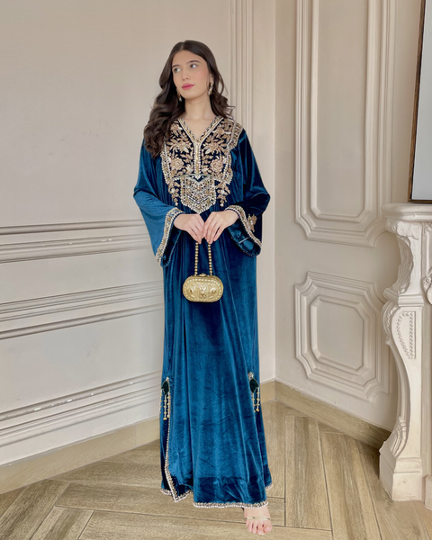 TEAL BLUE KAFTAN