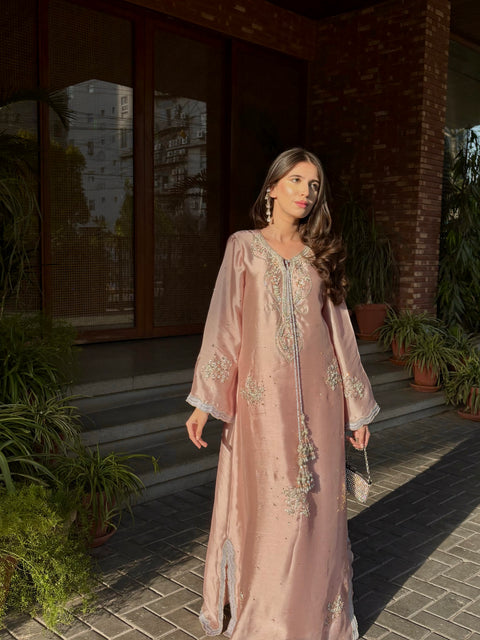 Whimsical Pink Kaftan